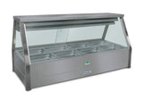 Roband EFX24RD Straight Glass Refrigerated Display Bar - 8 pans