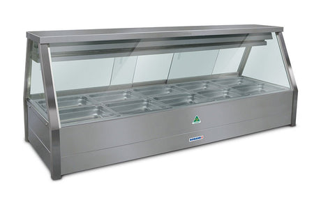 Roband EFX25RD Straight Glass Refrigerated Display Bar - 10 pans