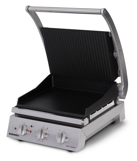 Roband Grill Station 6 slice, non stick with ribbed top plate
