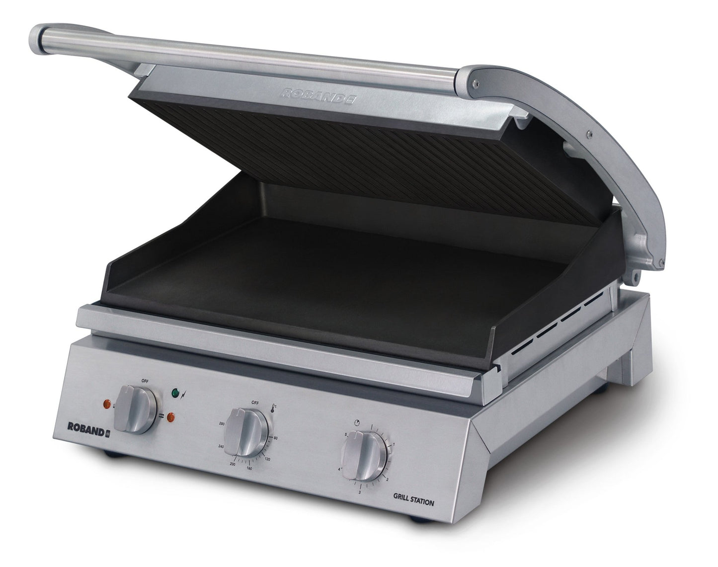 Roband Grill Station 8 slice, non stick with ribbed top plate, 13 Amp GSA815RT