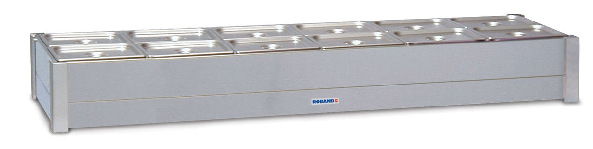Roband Hot Bain Marie 12 x 1/2 size, pans not included, double row