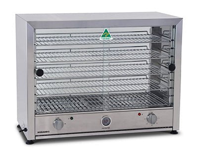 Roband PM100L Pie warmer with glass doors single side and internal light