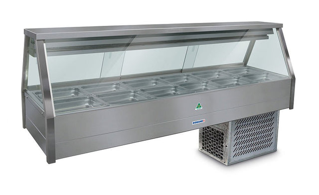 Roband Straight Glass Refrigerated Display Bar, 12 pans - ERX26RD