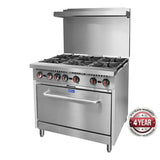 S36(T) - Gasmax 6 Burner with Oven Flame Failure