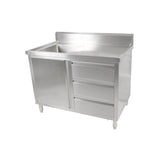 SC-6-1200L-H Cabinetd with Left Sink