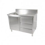 SC-7-1200L-H CABINET WITH LEFT SINK