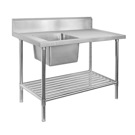 Single Left Sink Bench with Pot Undershelf SSB6-1200L/A