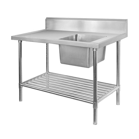 Single Right Sink Bench with Pot Undershelf SSB7-1200R/A