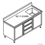 SC-7-2100R-H CABINET WITH RIGHT SINK