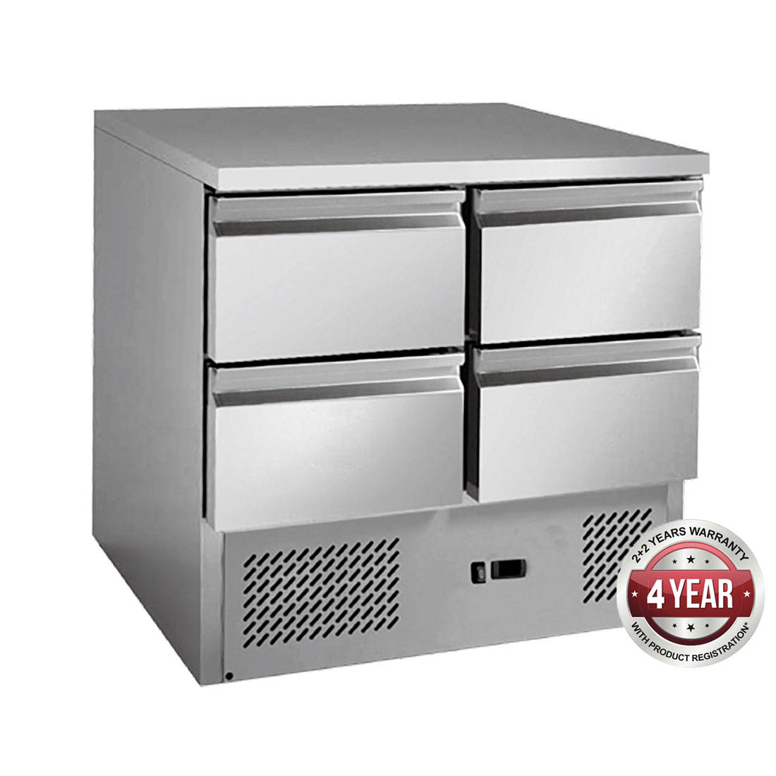 Stainless steel 4 Drawers Benchtop Fridge - GNS900-4D