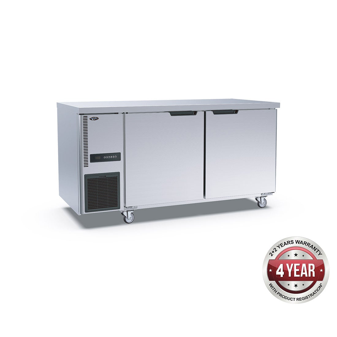 Stainless Steel Double Door Workbench Freezer - TS1500BT