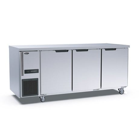 Stainless Steel Triple Door Workbench Freezer - TS1800BT-3D
