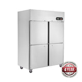 SUF1000 TROPICAL Thermaster 4 x ½ door SS Freezer