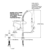 Sunmixer Pre Rinse Unit with Add-on Faucet and 152mm Swing Nozzle T98001MN-2