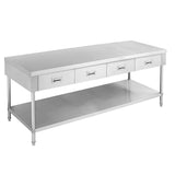 SWBD-6-1800 Work bench with 4 Drawers and Undershelf