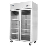 Top Mounted 2 Door Fridge Showcase 1314 Mm