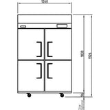 Turbo Air KF45-4 Top Mount 4 Door Freezer