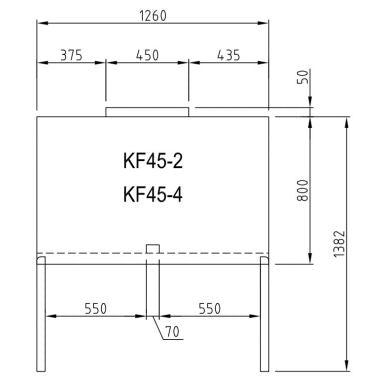 Turbo Air KF45-4 Top Mount 4 Door Freezer