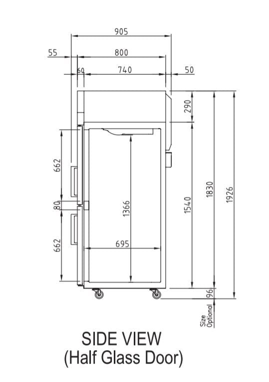 Turbo Air KF45-4G Top Mount Glass Door Freezer