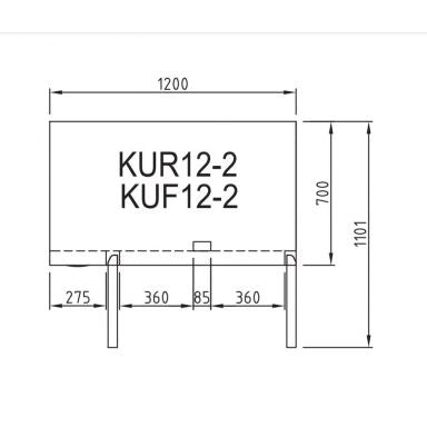 Turbo Air KUF12-2 TWO Door Undercounter Freezer
