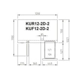 Turbo Air KUF12-2D-2 Undercounter 1 Door 2 Drawer Freezer