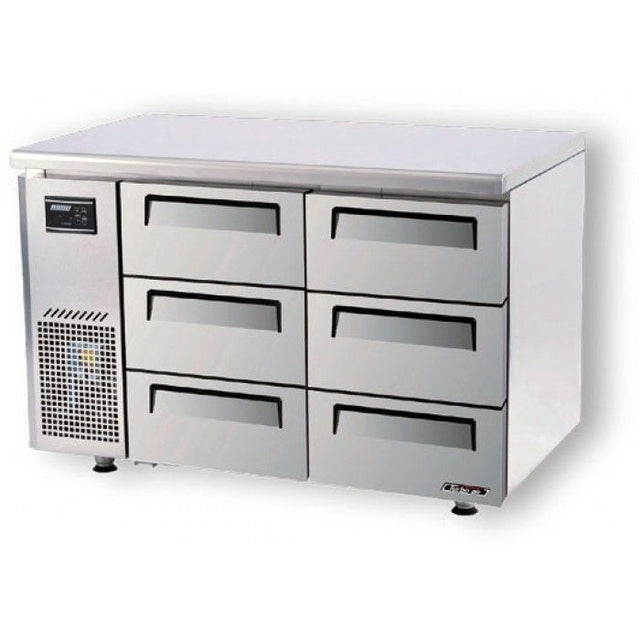 Turbo Air KUF12-3D-6 Drawer Under Counter Side Prep Table Freezer