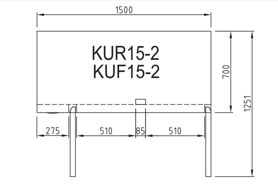 Turbo Air KUF15-2 TWO Door Undercounter Freezer