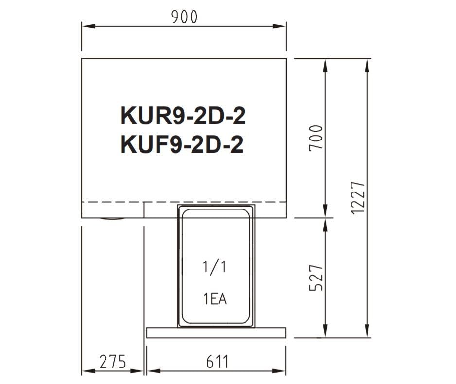 Turbo Air KUF9-2D-2 Undercounter 2 Drawer Freezer