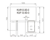 Turbo Air KUR12-3D-3 Drawer Under Counter Side Prep Table Fridge