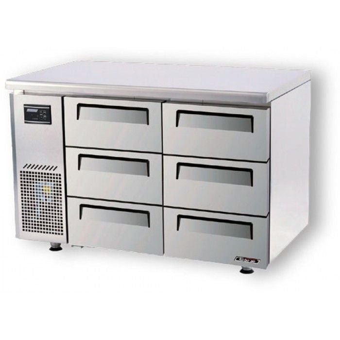 Turbo Air KUR12-3D-6 Drawer Under Counter Side Prep Table Fridge