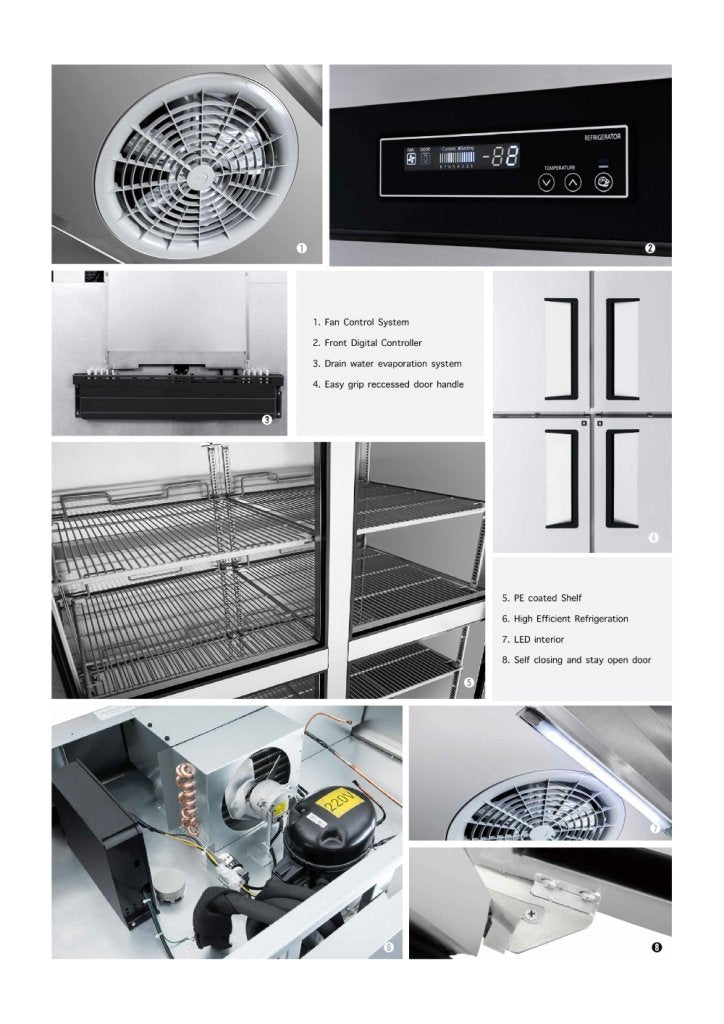 Turbo Air KUR18-3D-9 NINE Drawer Under Counter Side Prep Table Refrigerator
