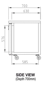 Turbo Air KURF15-2 1 door fridge &1 door freezer Undercounter Dual Temp