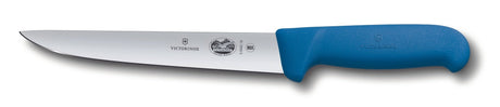 Victorinox Fibrox Straight Back Blade Sticking Knife, 20 cm Blade Length, Blue 5.5502.20