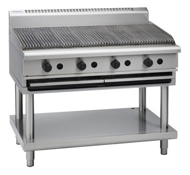 Waldorf 800 Series CHL8120G-LS - 1200mm Gas Chargrill Low Back Version – Leg Stand