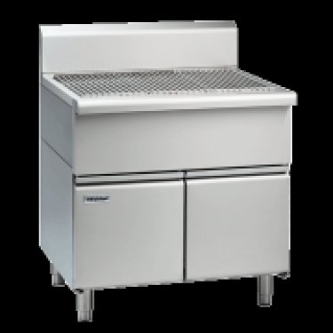 Waldorf 800 Series SF8600-CD - 600mm Solid Fuel Grill - 215mm Splashback Version - Cabinet Base with Doors