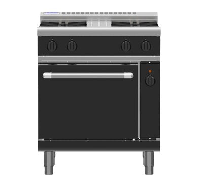 Waldorf Bold RNB8510GEC - 750mm Gas Range Electric Convection Oven