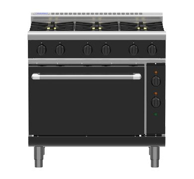 Waldorf Bold RNB8619GE - 900mm Gas Range Electric Static Oven