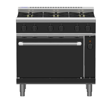 Waldorf Bold RNLB8616GEC - 900mm Gas Range Electric Convection Oven Low Back Version