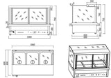 Wet Hot Food Display 1055 Mm