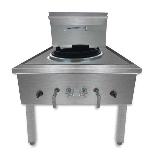 WW-1LC Stainless Steel Waterless LPG Single Wok Chimney Burner