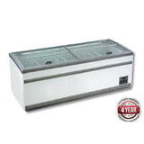 ZCD-L250S Supermarket Island Dual Temperature Freezer & Chiller‌ with Glass Sliding Lids